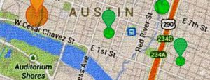 Digital Map of Austin, TX
